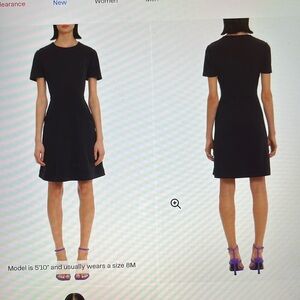 Donna Morgan fit and flare mini dress black size 6